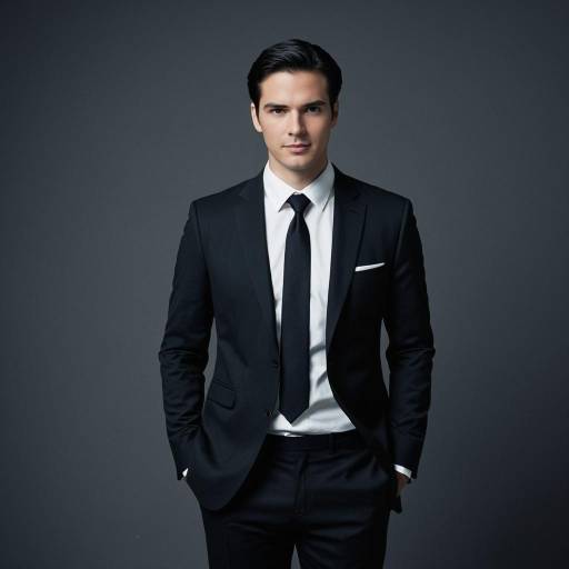 Man in Sharp Tailored Dark Suit