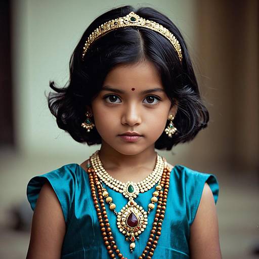 Young Indian Girl in Traditional Jewelry