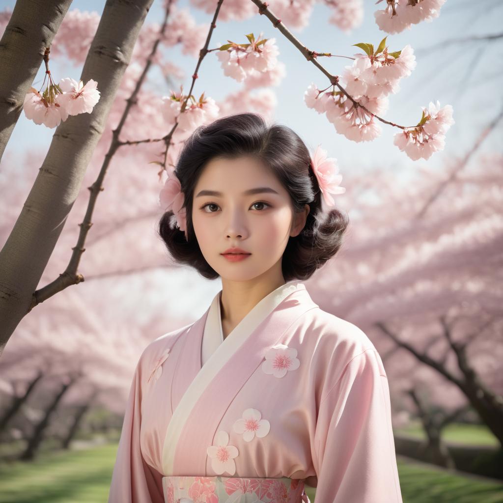 Pastel Portrait of a Young Japanese Woman