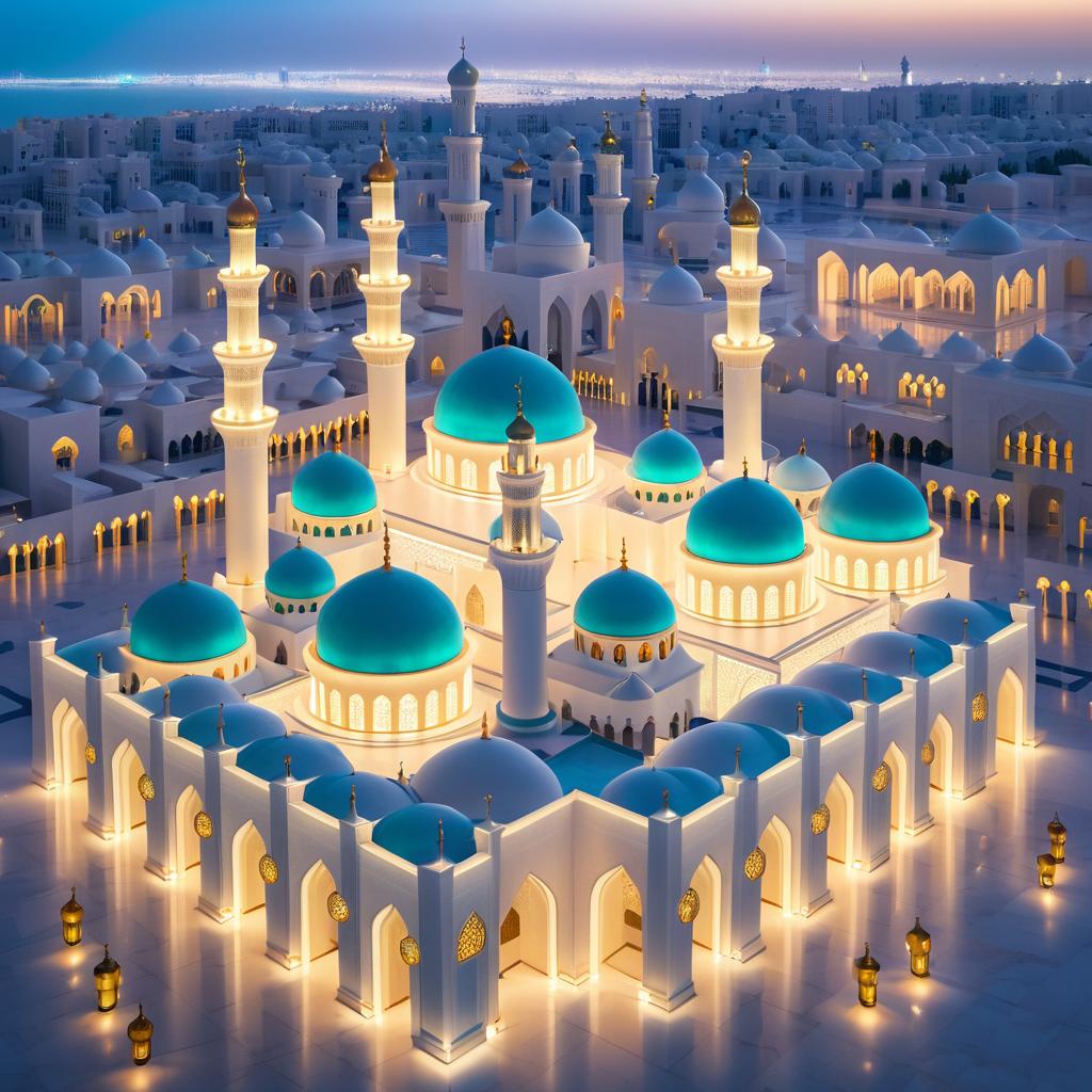 Stunning Bird's Eye View of Doha Mosque