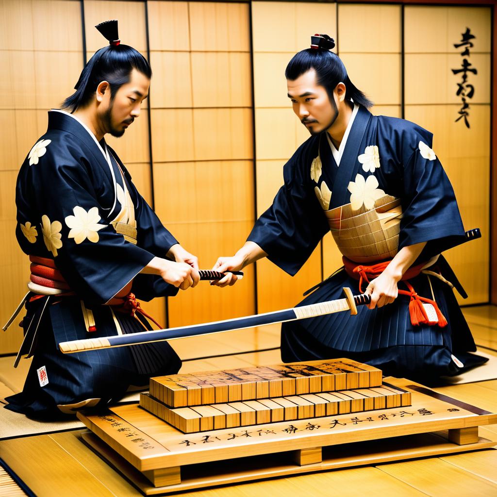 Samurai Presentation to the Shogun