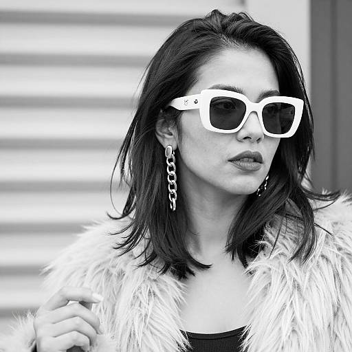 Stylish Black and White Portrait of a Woman