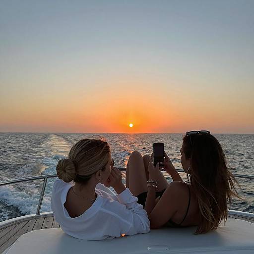 Serene Sunset Moments on a Boat