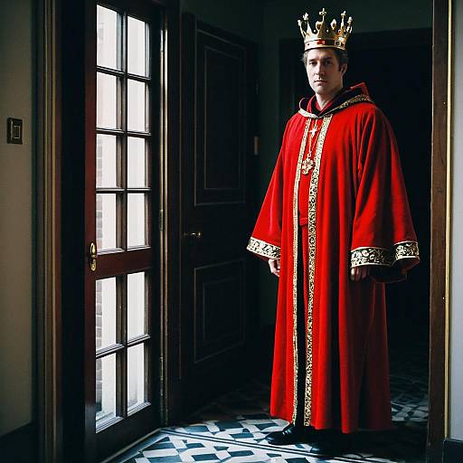 Regal Red King in Doorway