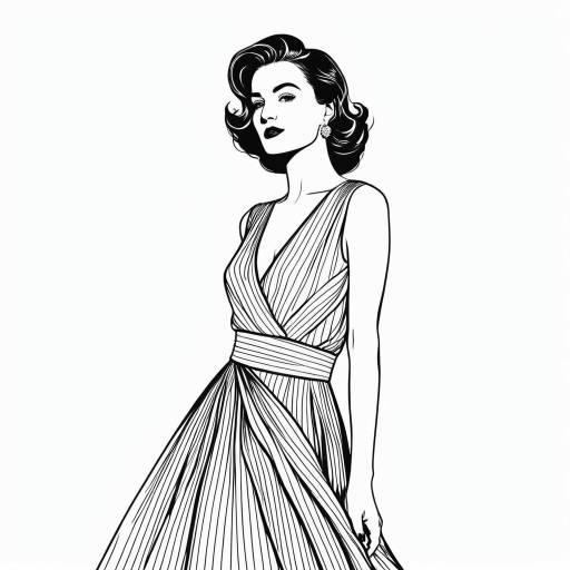 Retro Elegant Woman Illustration