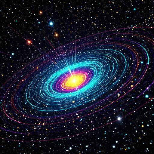 Vibrant Cosmic Scene with Pulsars