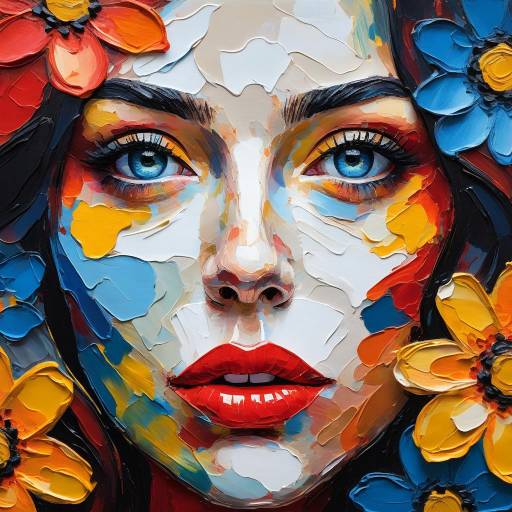 Vibrant Abstract Portrait of a Woman