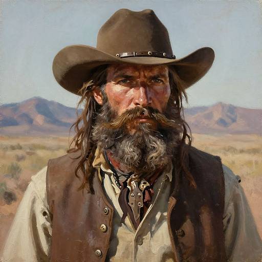 Wild West Beard Warrior Portrait
