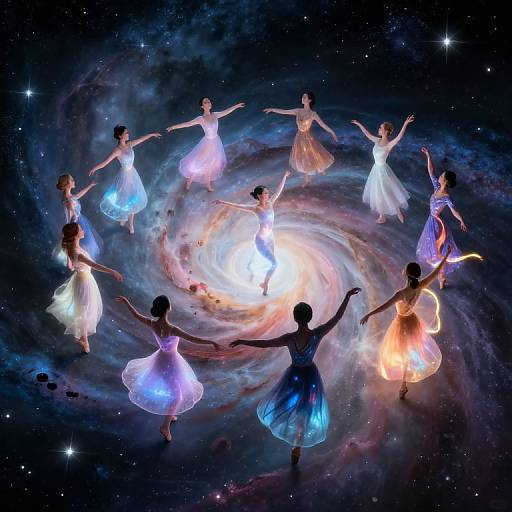 Celestial Dance in Nebula Dreamscape