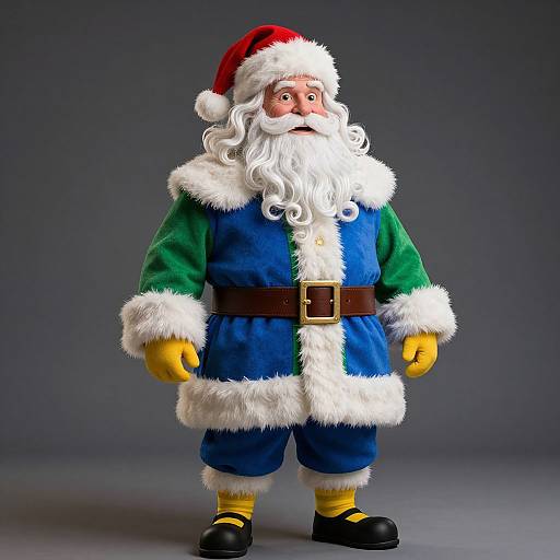 Jolly Santa-Like Man in Festive Attire