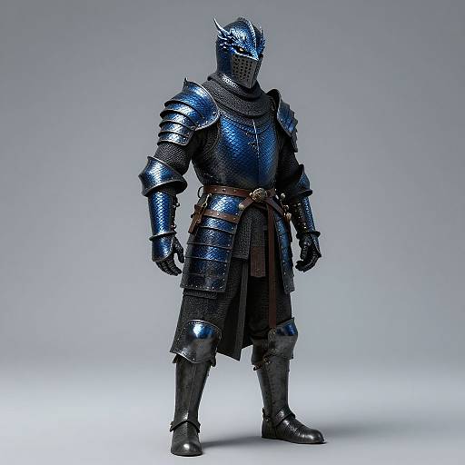 Hyper-Realistic Medieval Warrior in Dragon Scales