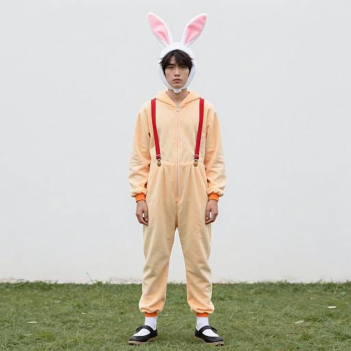 Casual Easter Bunny Costume Photoshoot