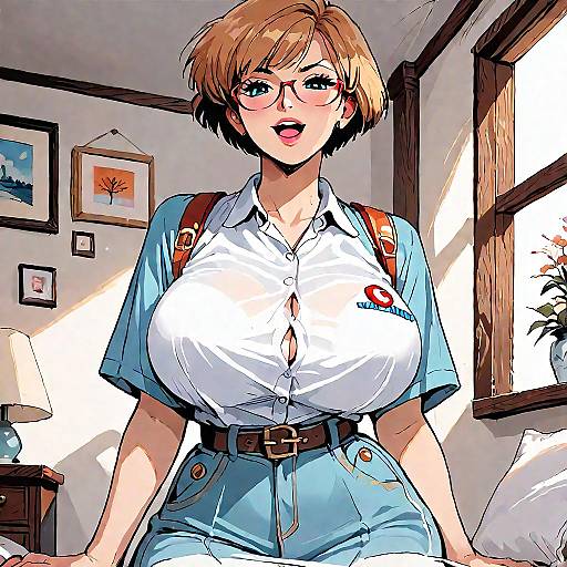 Retro Sunset Hotel Swim Portrait