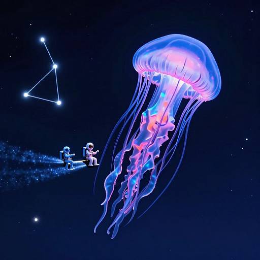 Jellyfish Zephyr with Miniature Astronomers