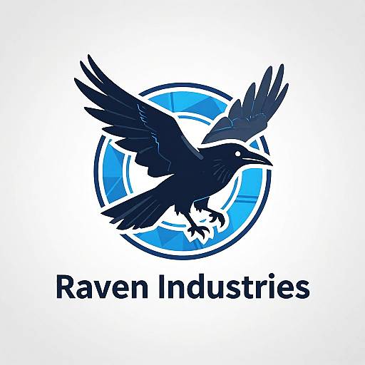 Bold Raven Silhouette Logo Design