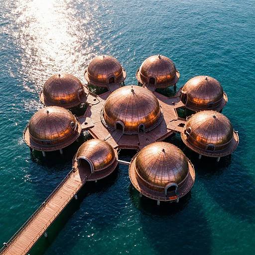 Star Wars Dome Huts Over Water