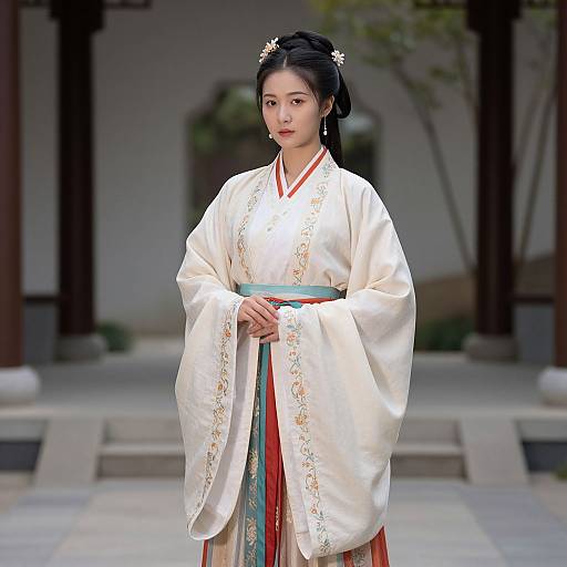 Asian Woman in Traditional Dress