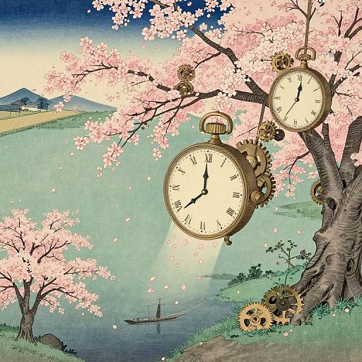 Surreal Time and Cherry Blossoms