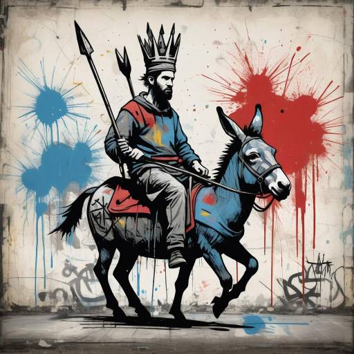 Urban Expressionism: Man, Crown, Donkey
