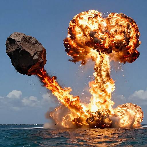 Meteorite Impact Causing Nuclear Explosion
