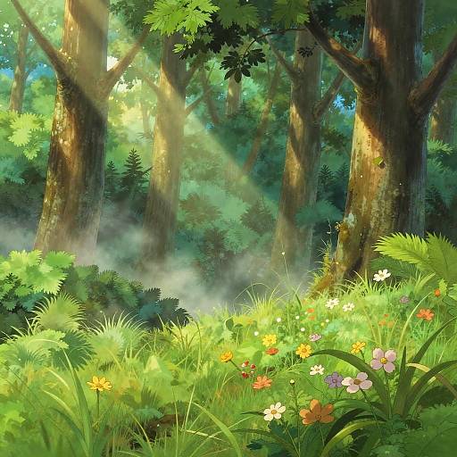Studio Ghibli Forest Scene Filter