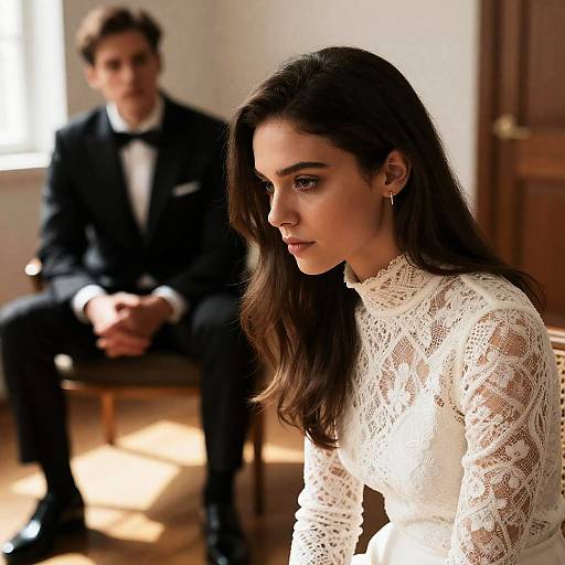 Focused Woman with Blurred Background