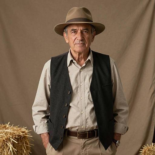 Portrait of an Older Man with Hat