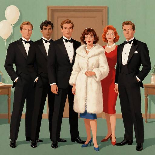 Classic Vintage Movie Poster Illustration