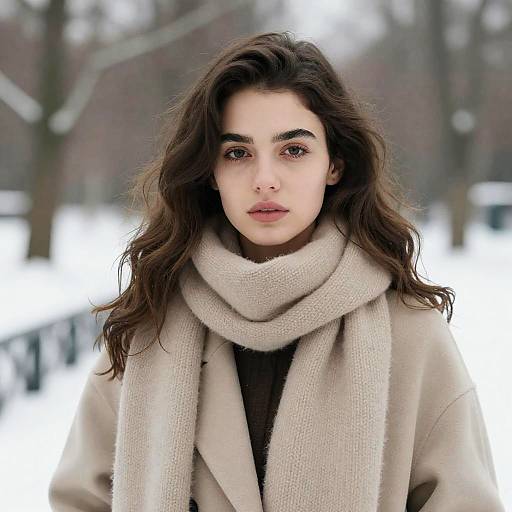 Winter Portrait of Young Woman