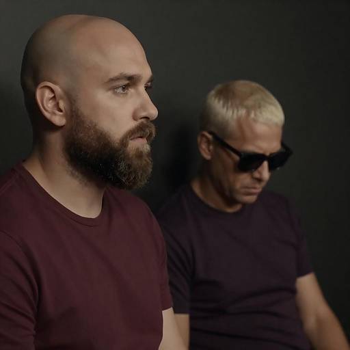 Dimly Lit Portrait of Two Men