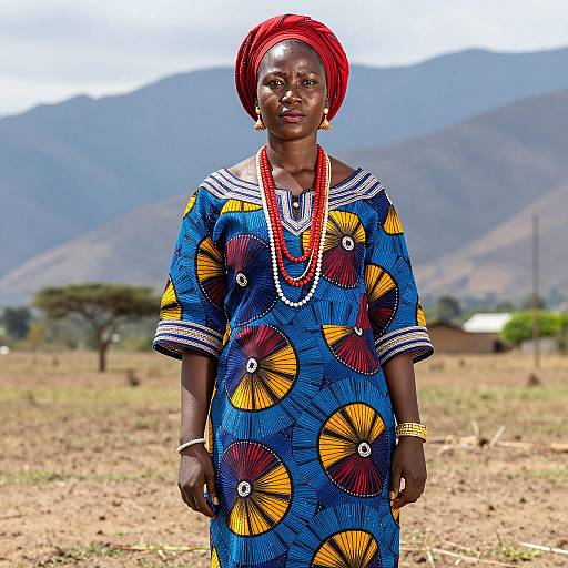 African Woman in Traditional Venda Wedding Attire