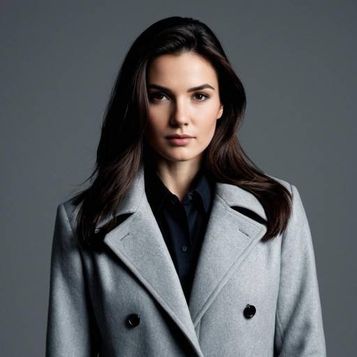 Confident Woman in Grey Coat