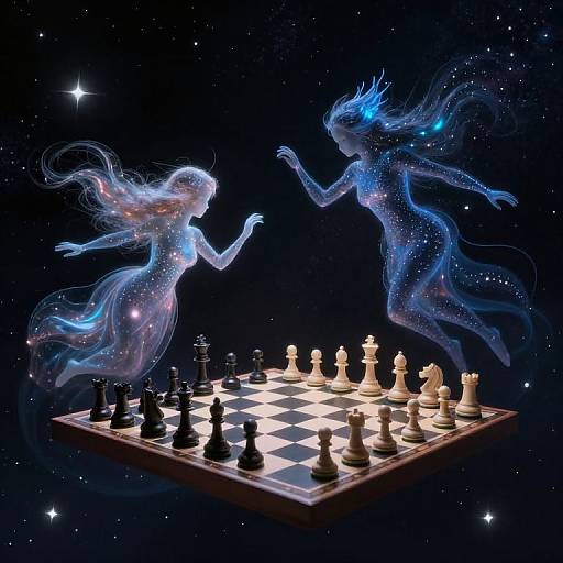 Ethereal Cosmic Chess Match