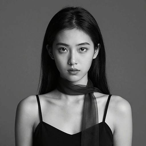 Moody Black and White Portrait