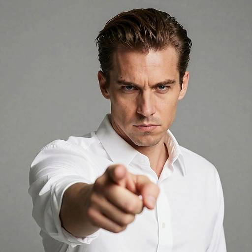 Intense Portrait of a White Man