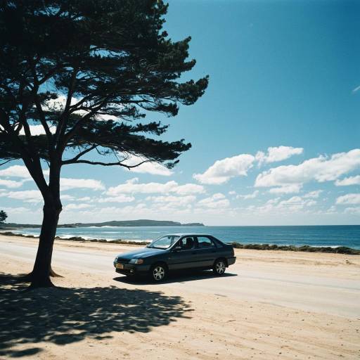 Car Parked by Coastal Road