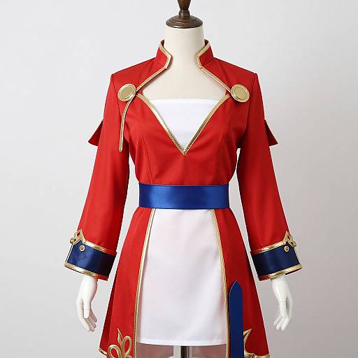 Mannequin in Red and White Costume