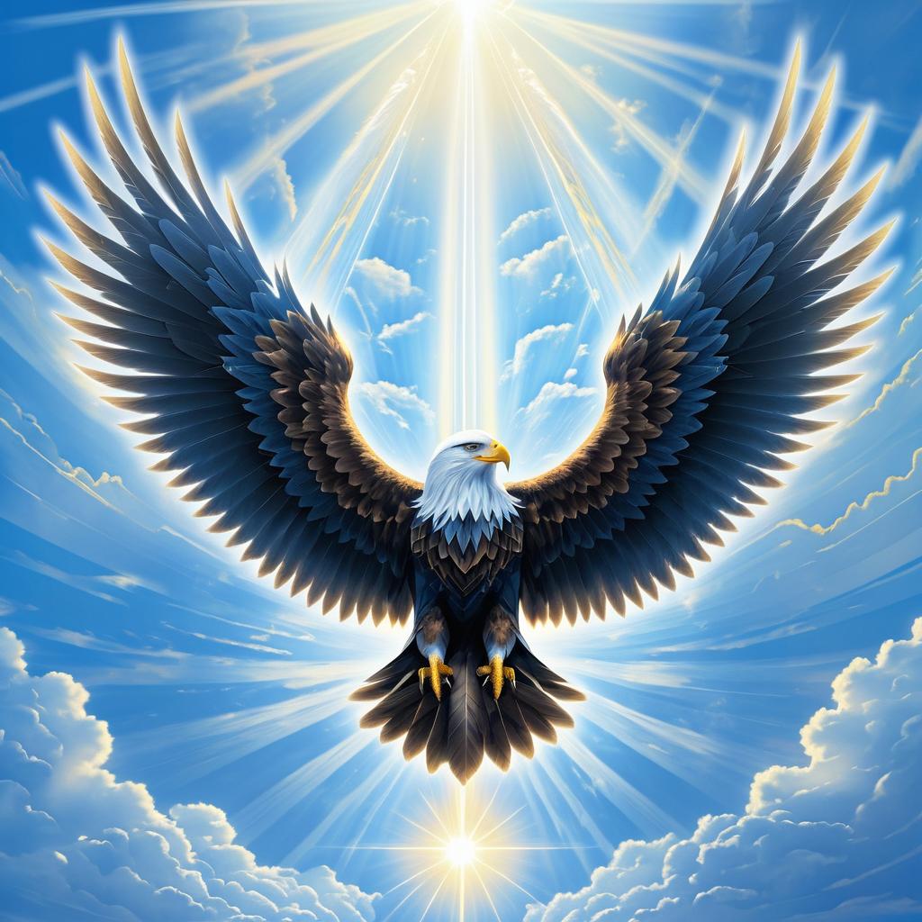 Majestic Eagle Soaring in Ethereal Sky