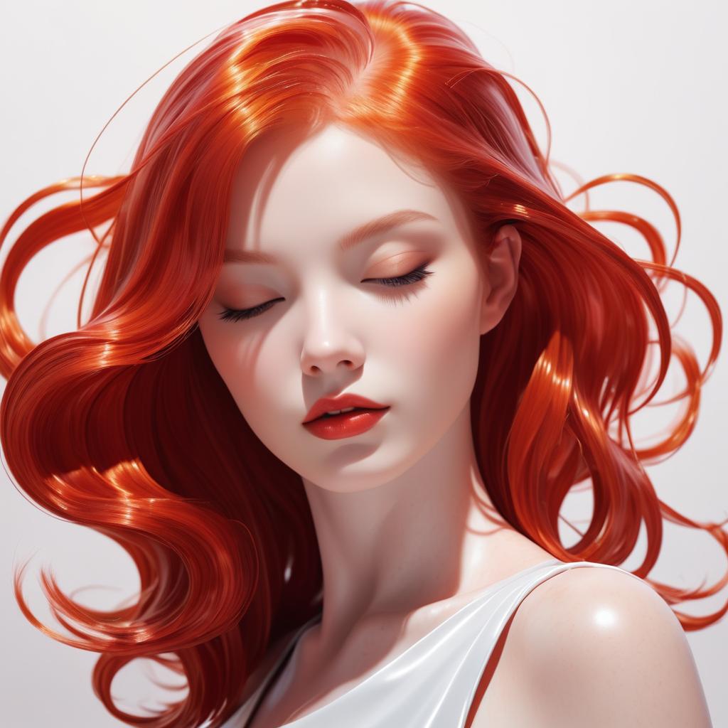 Dreamy Hyper-Realistic Girl Illustration