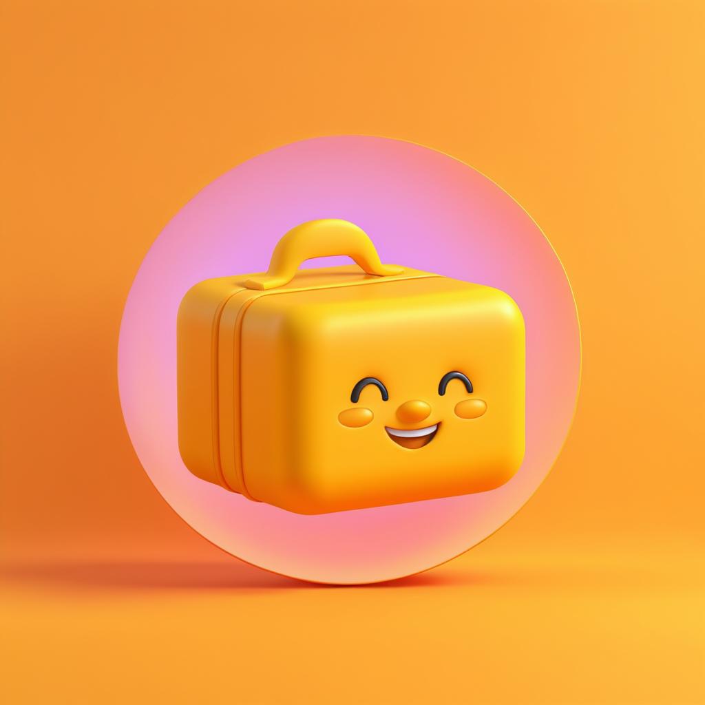 Adorable Yellow Book Emoji Icon Render