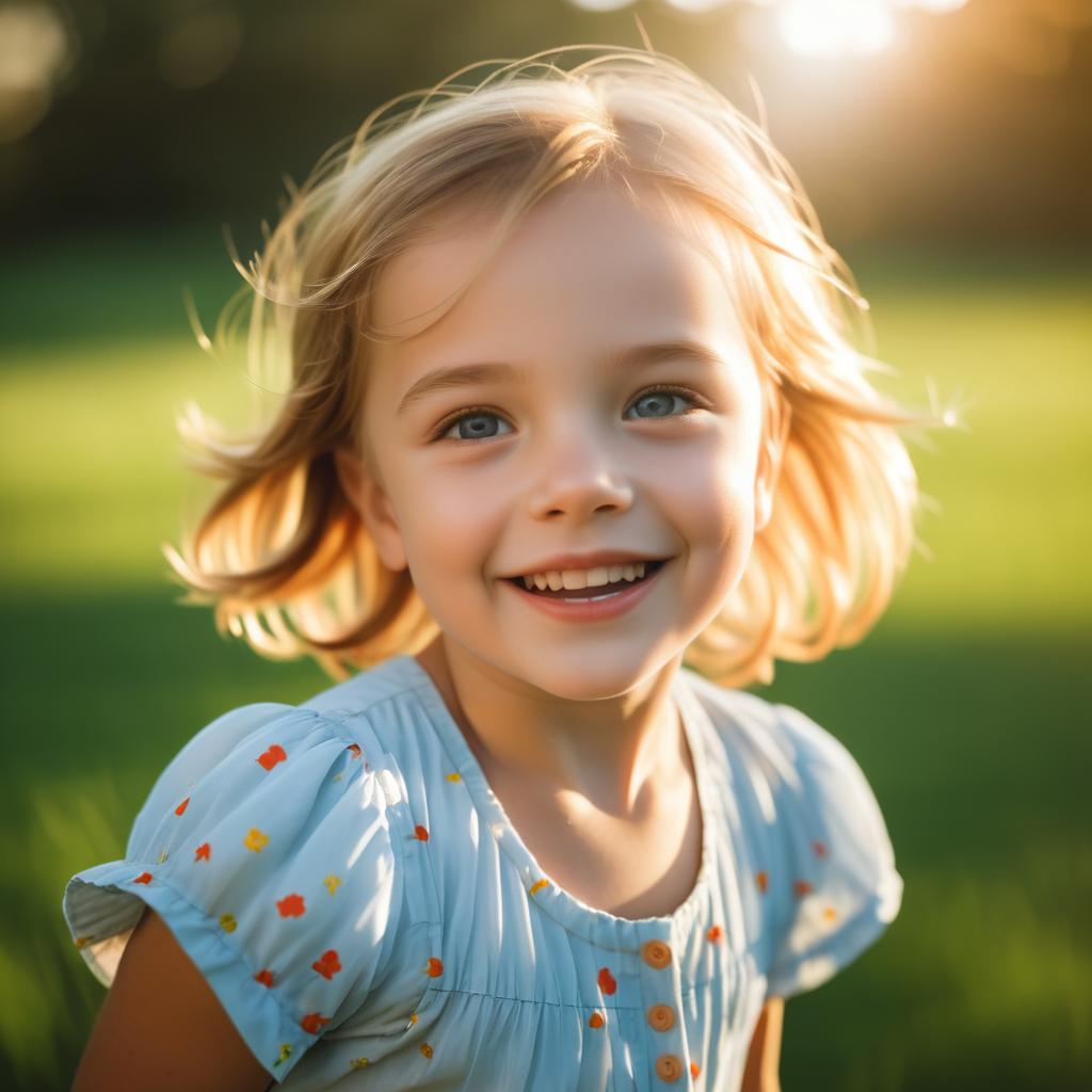 Cinematic Portrait of a Joyful Child