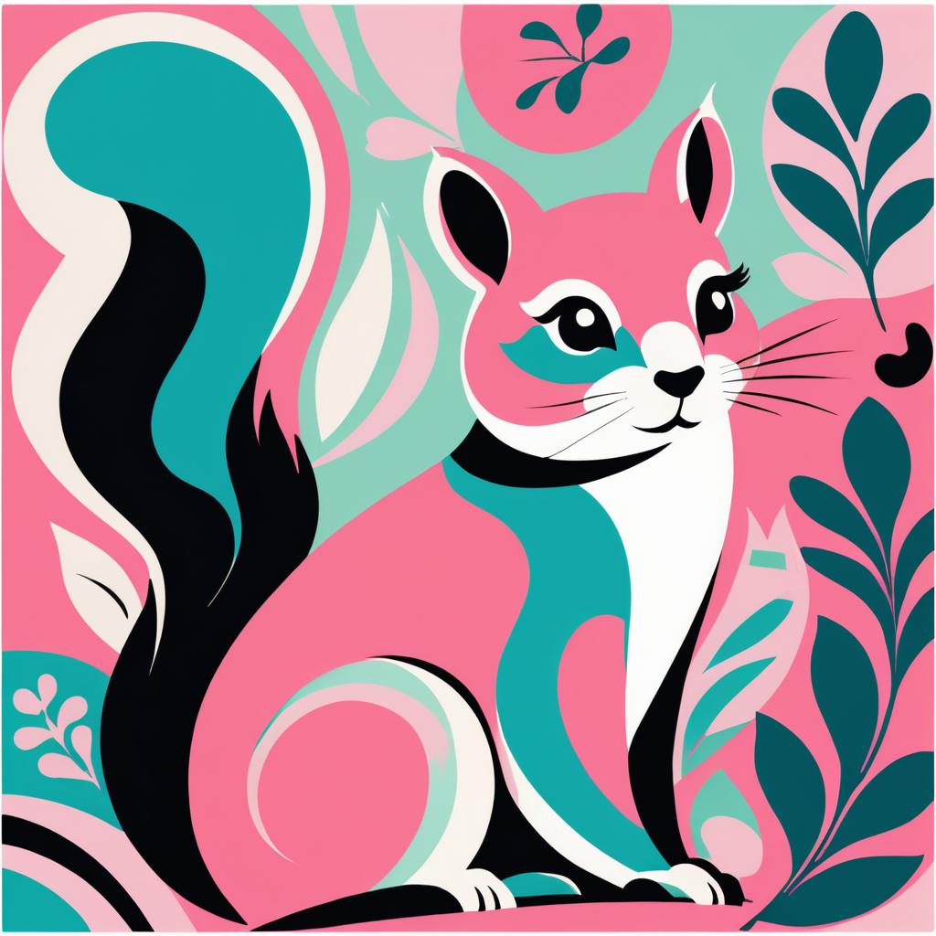 Matisse-Style Squirrel Illustration