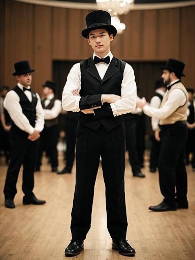 Elegant Male Ballroom Dance Attire