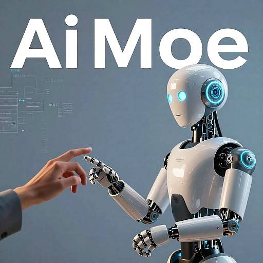 Futuristic AI Assistant Magazine Cover