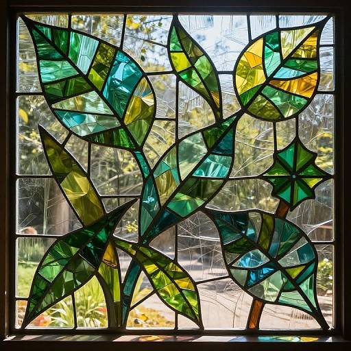 Geometric Nature-Inspired Stained Glass