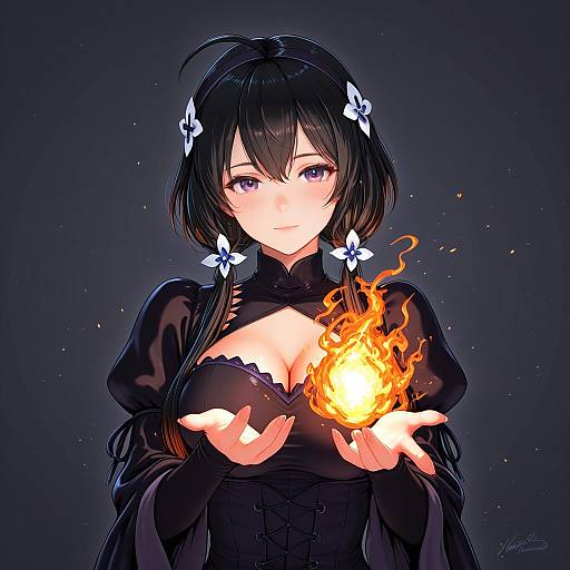 Illustration of Morgan (fire emblem), fire emblem in the style of Nanahime