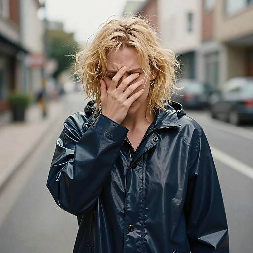 Shy Predator in Heartwarming Raincoat