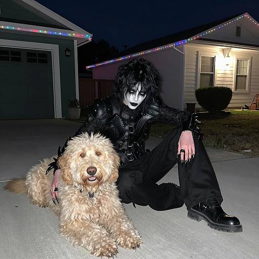 Mysterious Nighttime Scene with Clawed Figure