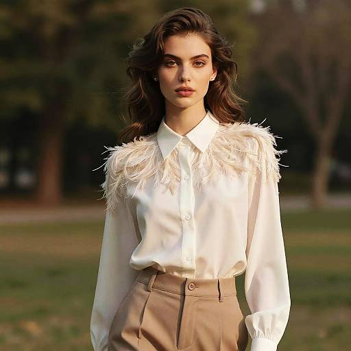 Feathered Layers Hairstyle in Fashion Editorial