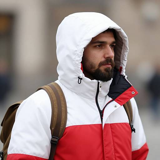 Bearded Man in Winter Coat